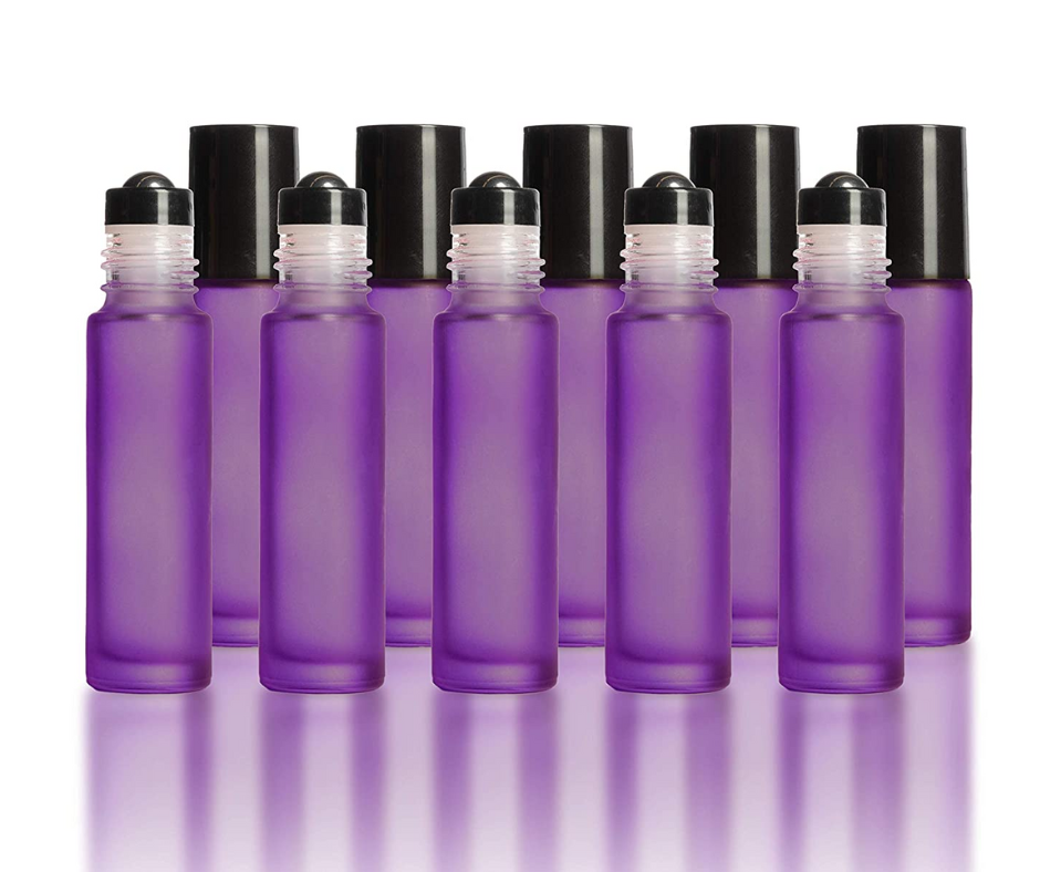 PURPLE FROSTED ROLLER BOTTLES