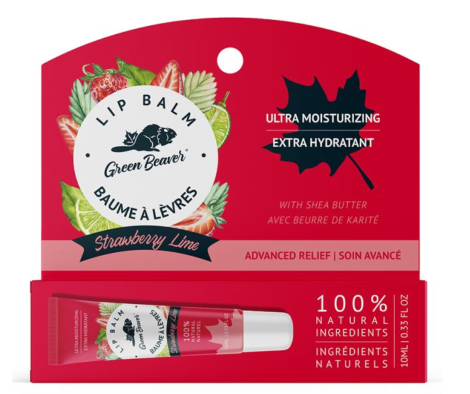 GREEN BEAVER LIP BALM STRAWBERRY-LIME