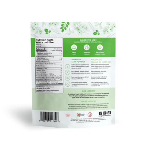 ORGANIC TRADITIONS MORINGA LEAF POWDER