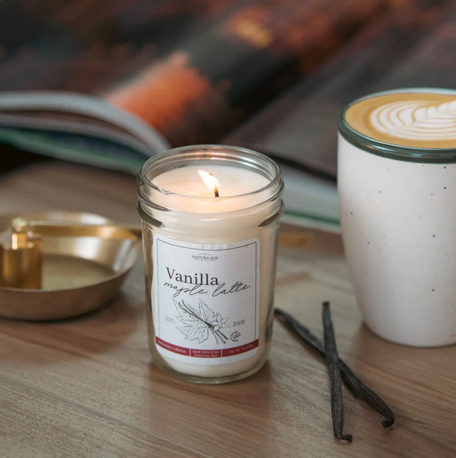 NATURA SOYLIGHTS MARKETPLACE JAR - VANILLA MAPLE LATTE