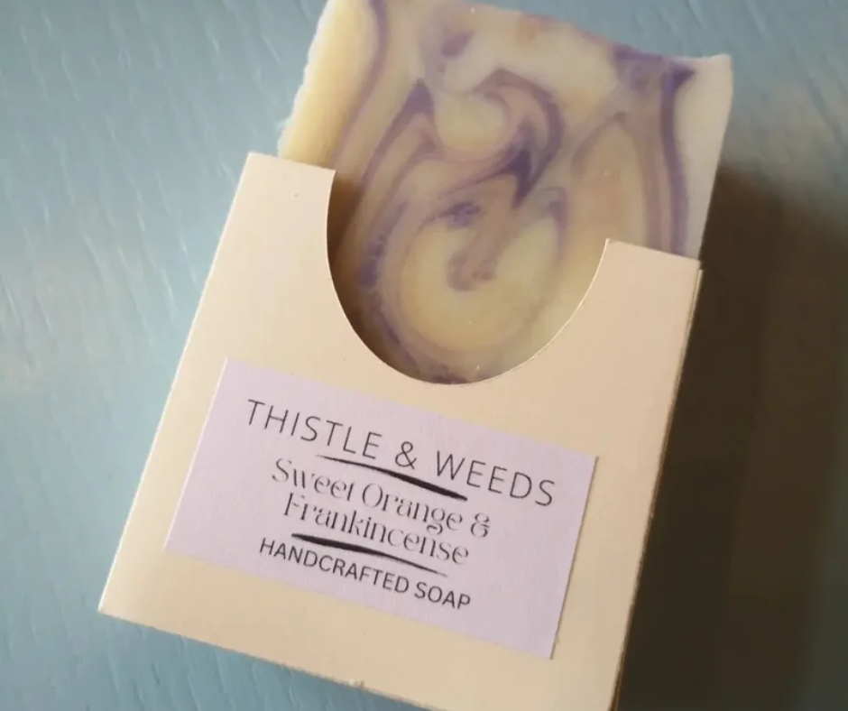 THISTLE AND WEEDS SOAPS - SWEET ORANGE & FRANKINCENSE